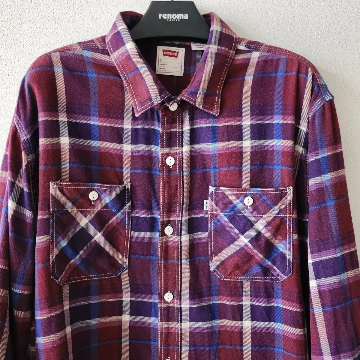 Levi's Check Long Sleeve Shirt (L