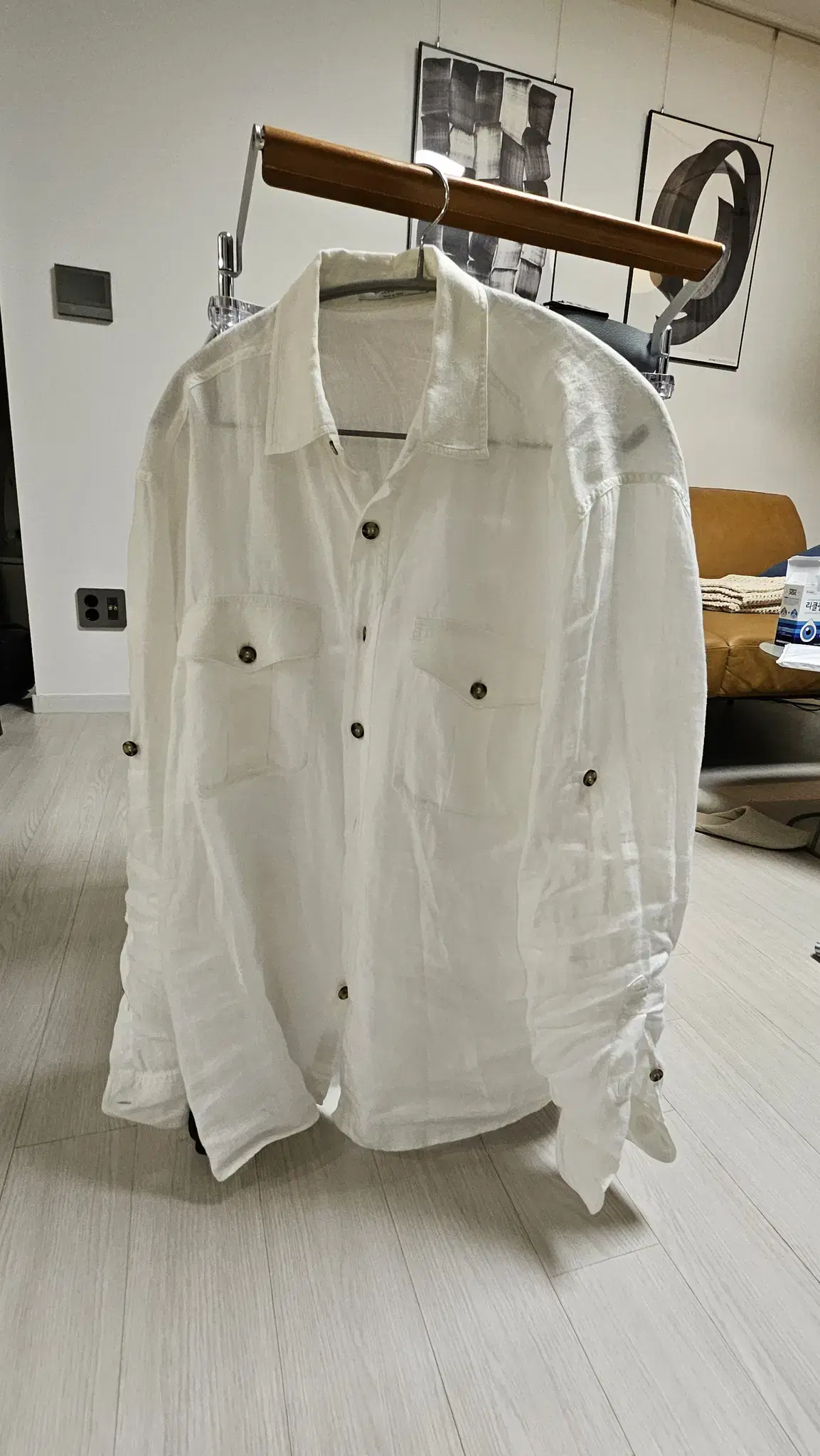 Loro Piana Pocket Linen Shirt in White