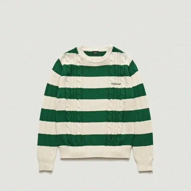 새상품 더바넷 grass striped knitted sweater