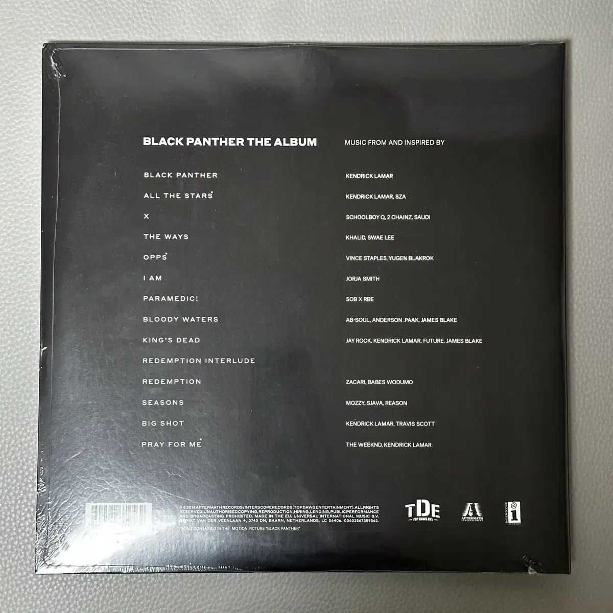 Black Panther 블랙팬서 OST LP (미개봉)