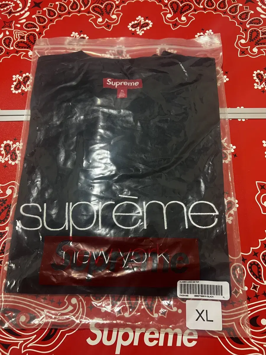 Supreme Classic Logo S/S Top Black 23FW