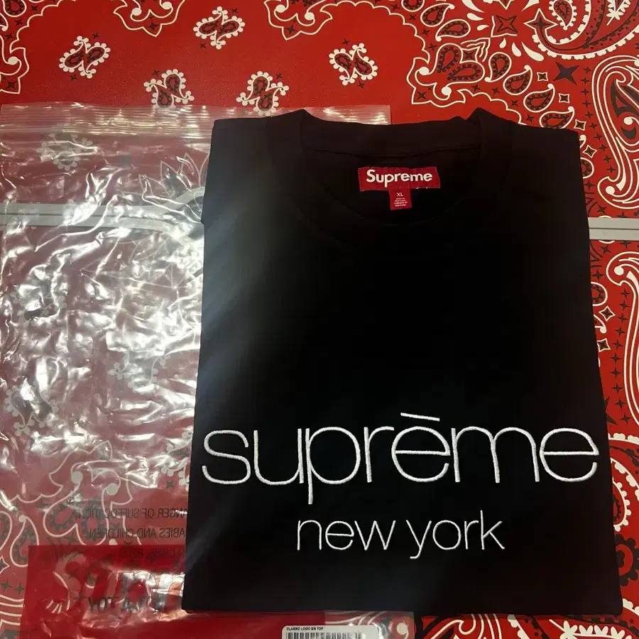 Supreme Classic Logo S/S Top Black 23FW