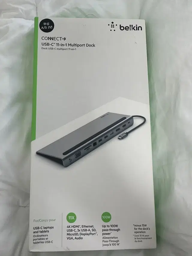 벨킨 USB C타입 11 in 1 멀티 포트 허브 독 100W