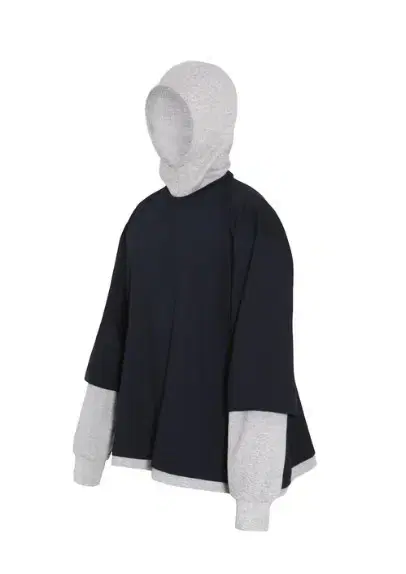 (mjd)Waffle Hoodie - WAFFLE BARACLAVA LAYERED T