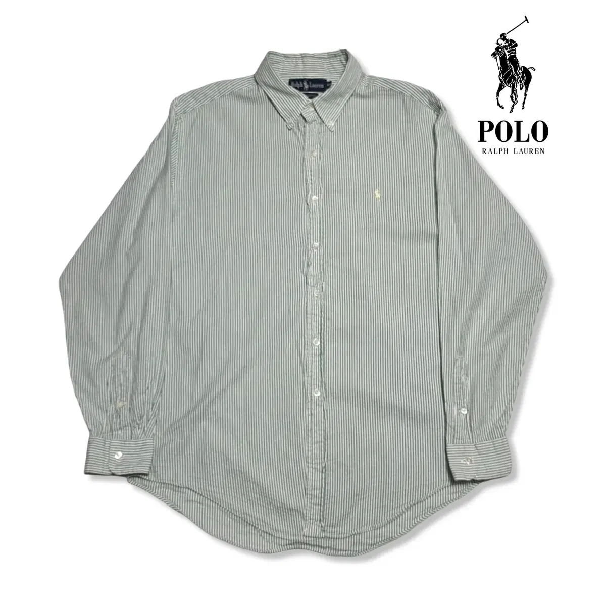 105 90s Polo Ralph Lauren Seersucker Stripe Shirt