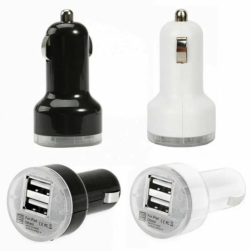 New Product Random Shipment Car Cigarette Lighter Dual Socket LED Charger