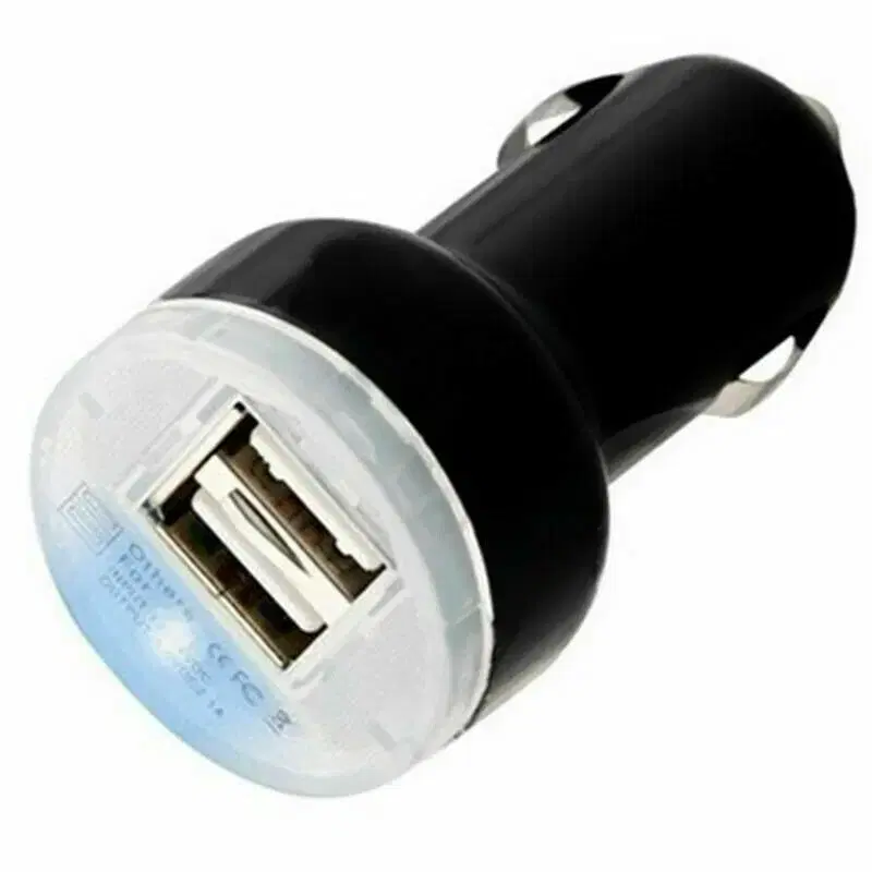 새 색상 랜덤 차량 시거잭 LED 조명 듀얼 소캣 USB 충전기 초고속