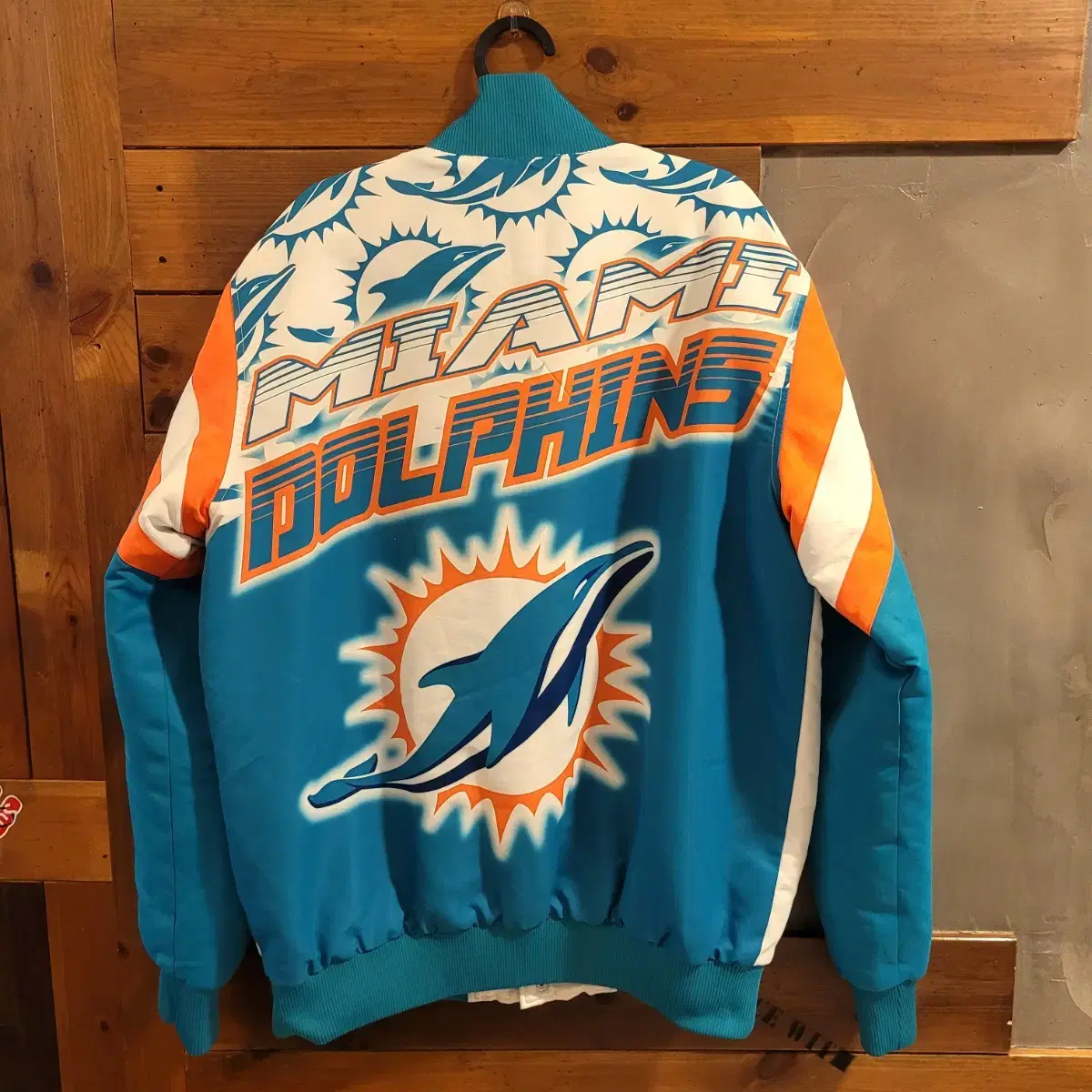 NFL QuiltedLined Miami Dolphins JacketL