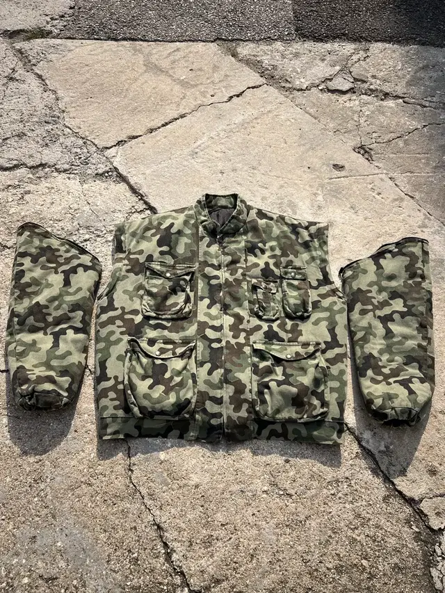 SPARLER CAMO 빈티지 멀티포켓 카모자켓 베스트