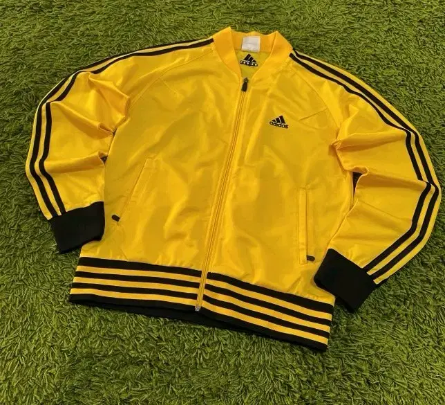 Adidas Yellow Nighthawk Tracktop Jersey Zip Up 90/S