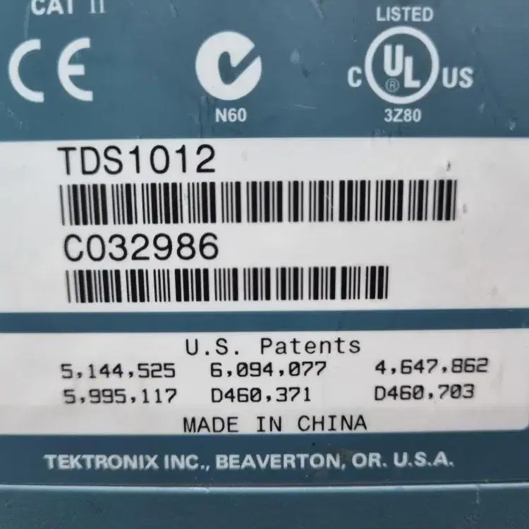 Tektronix TDS1012 오실로스코프 100MHz 1GS/s