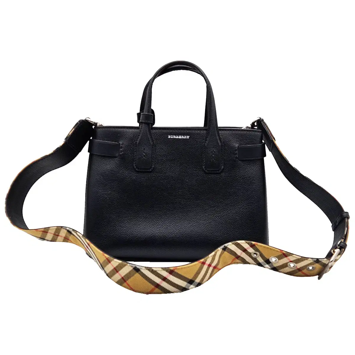 Burberry Burberry 40767481 Black Calfskin Small vanner 2WAY