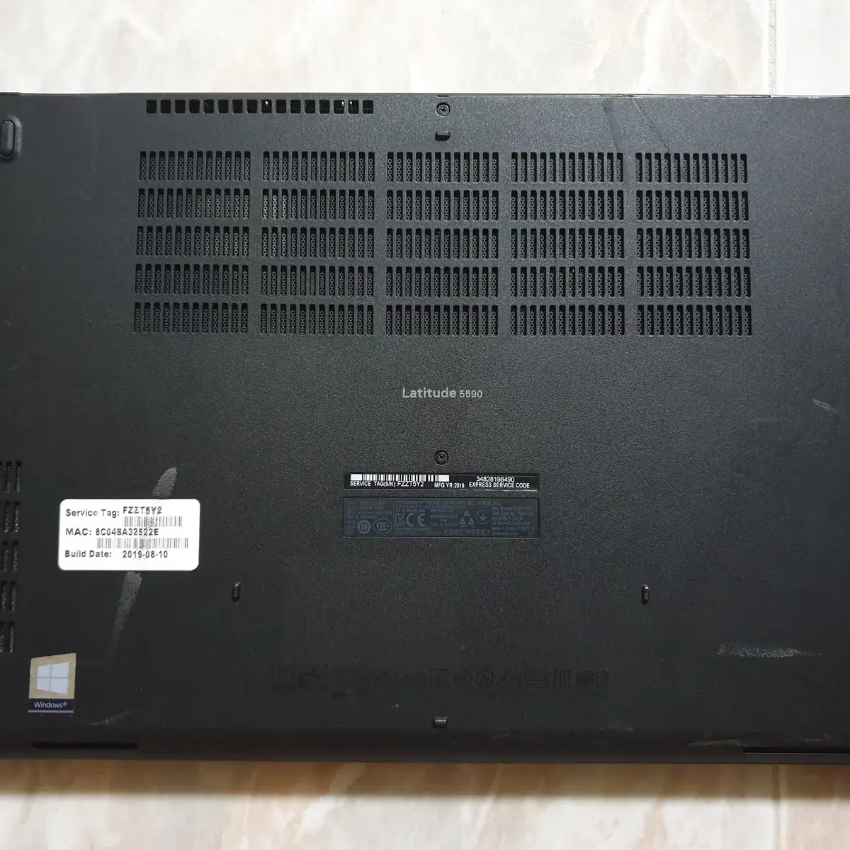 노트북 델5590 i5 8250 램8g ssd256g 20만원