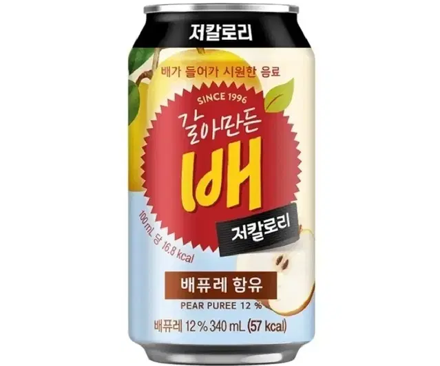 [무료배송] 갈아만든배 저칼로리 340ml 24개