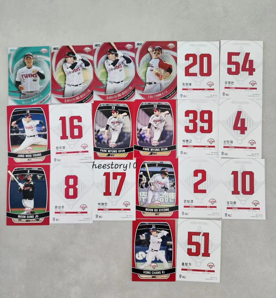 KBO Baseball Cards - LG Sell in Bulk