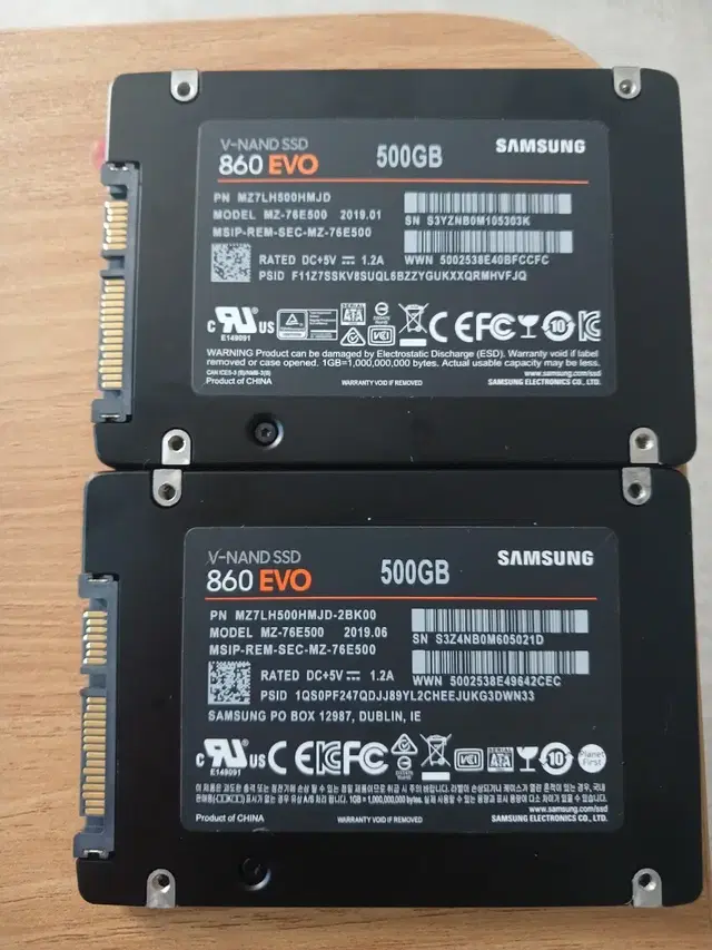 삼성 ssd 860evo 500g 2개