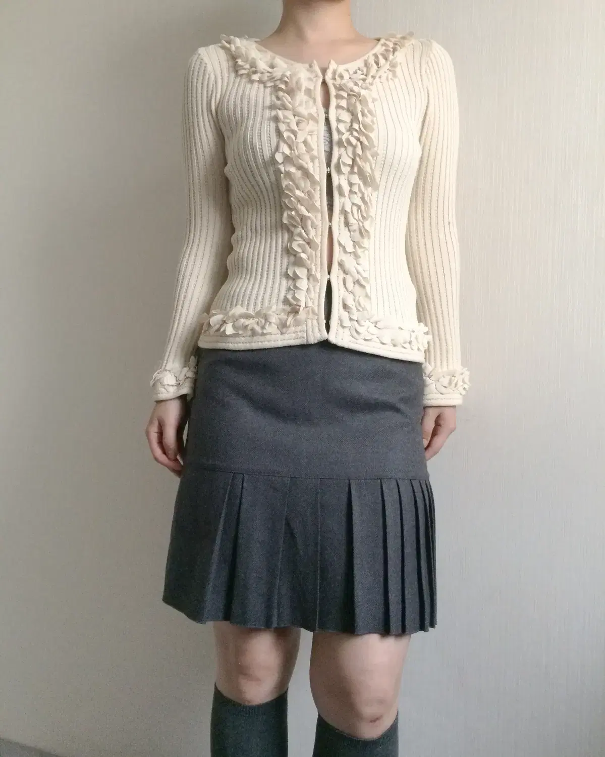 Epoca ruffle golgi knit cardigan