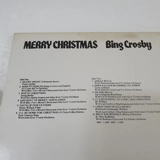 빙크로스비 캐롤  Bing Crosby  LP