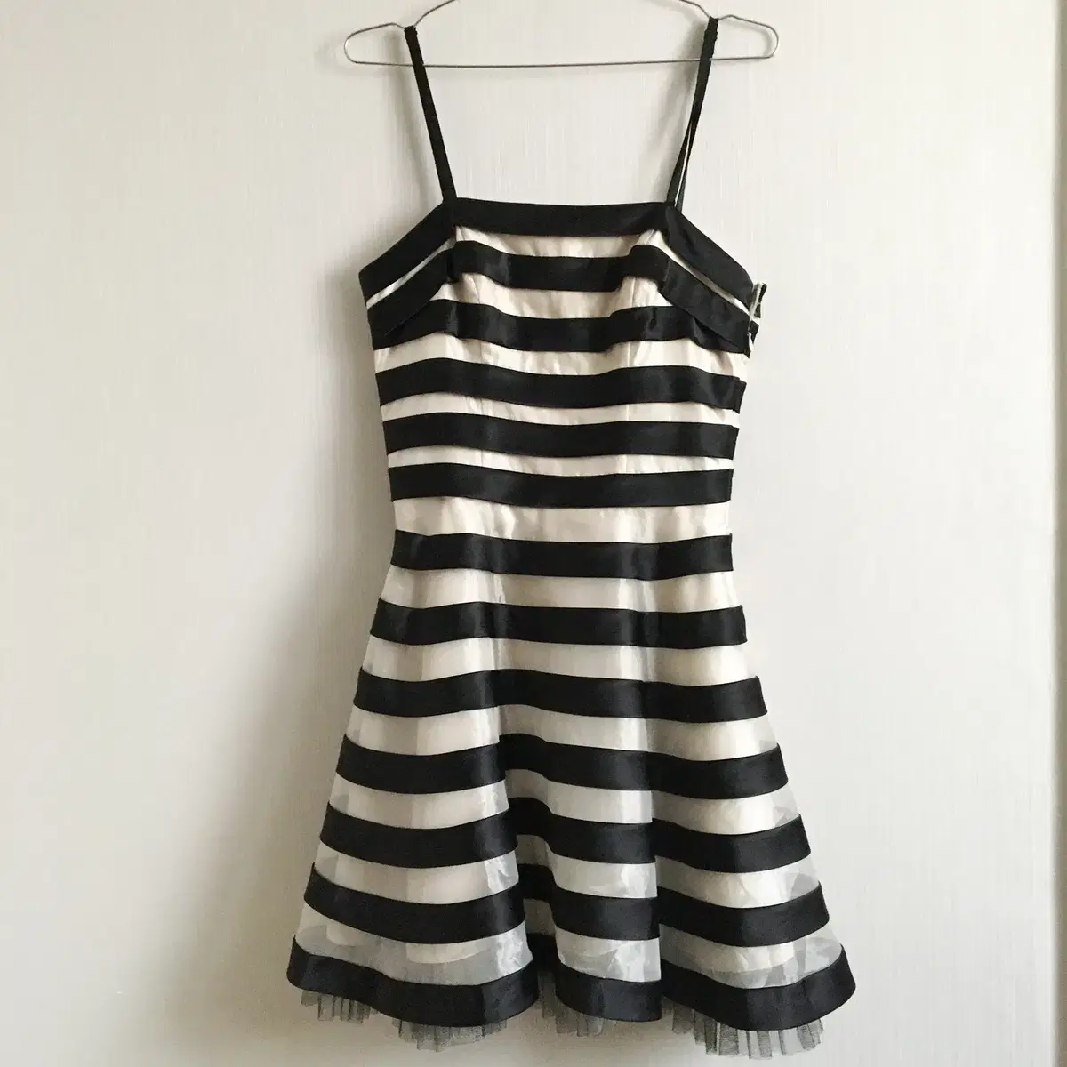 Stripe pattern tube top dress