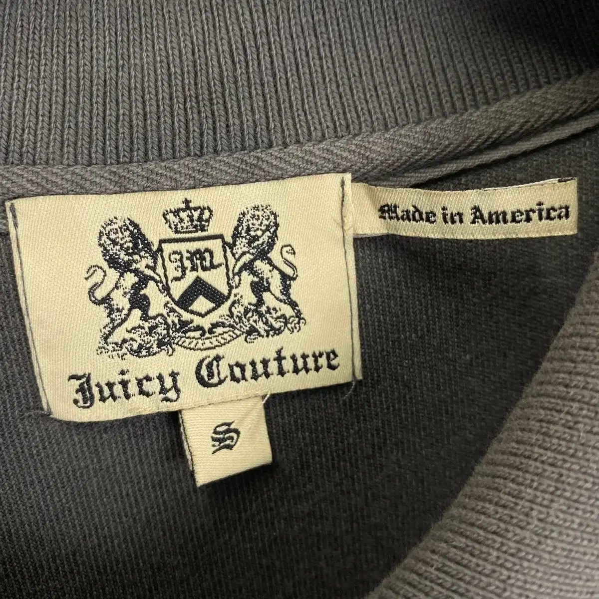 빈티지 juicy couture USA 워싱 타올 카라 티셔츠