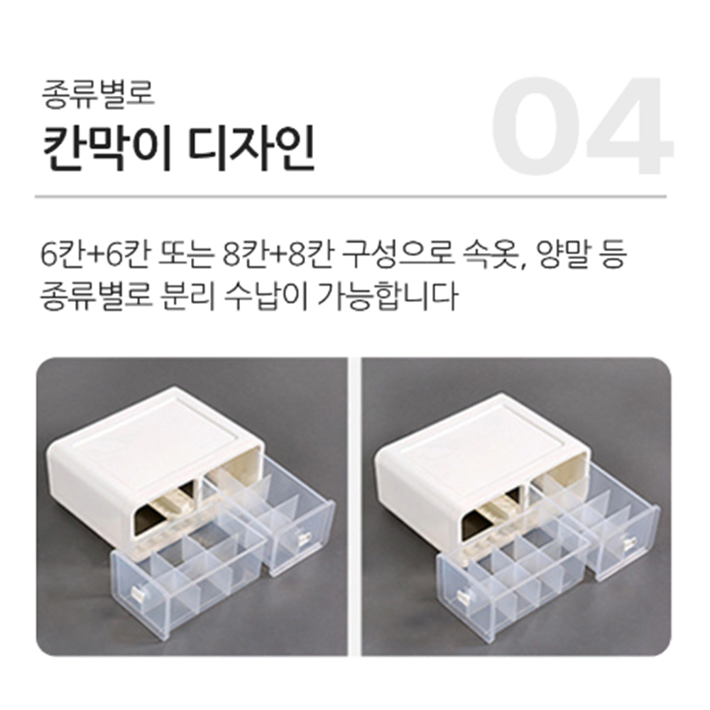 [적측형] 서랍식 수납 소형 보관함 수납장 / 양말 속옷 정리함 서랍장