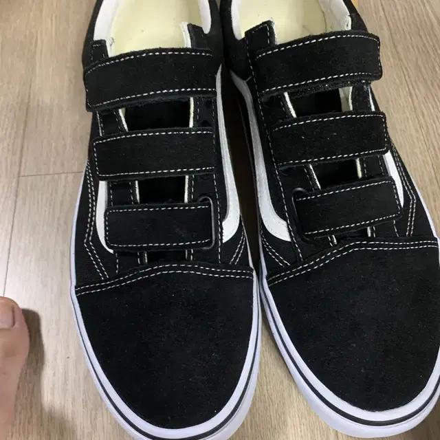 Vans Old Skool Velcro Black White 280사이즈