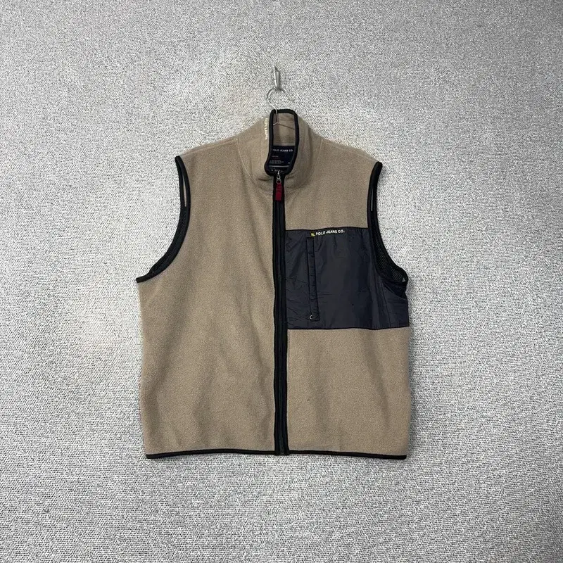 Polo Logo Beige Fleece Vest XL