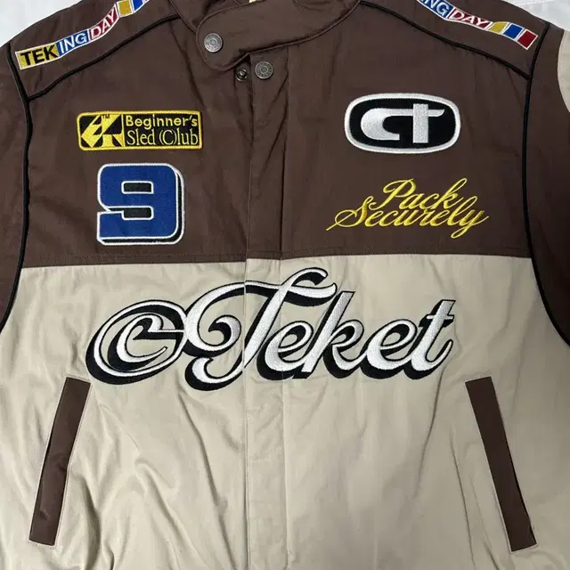 Teket Punching Racing Jacket Brown