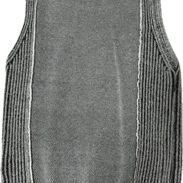 미스치프 RHOMBUS KNIT VEST-BLACK/CREAM