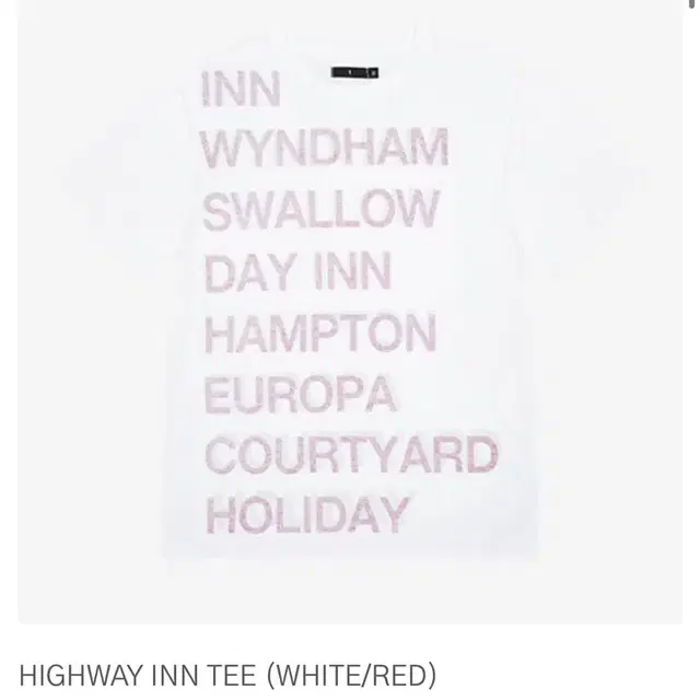 사파리스팟 HIGHWAY INN TEE (WHITE/RED) 반팔티