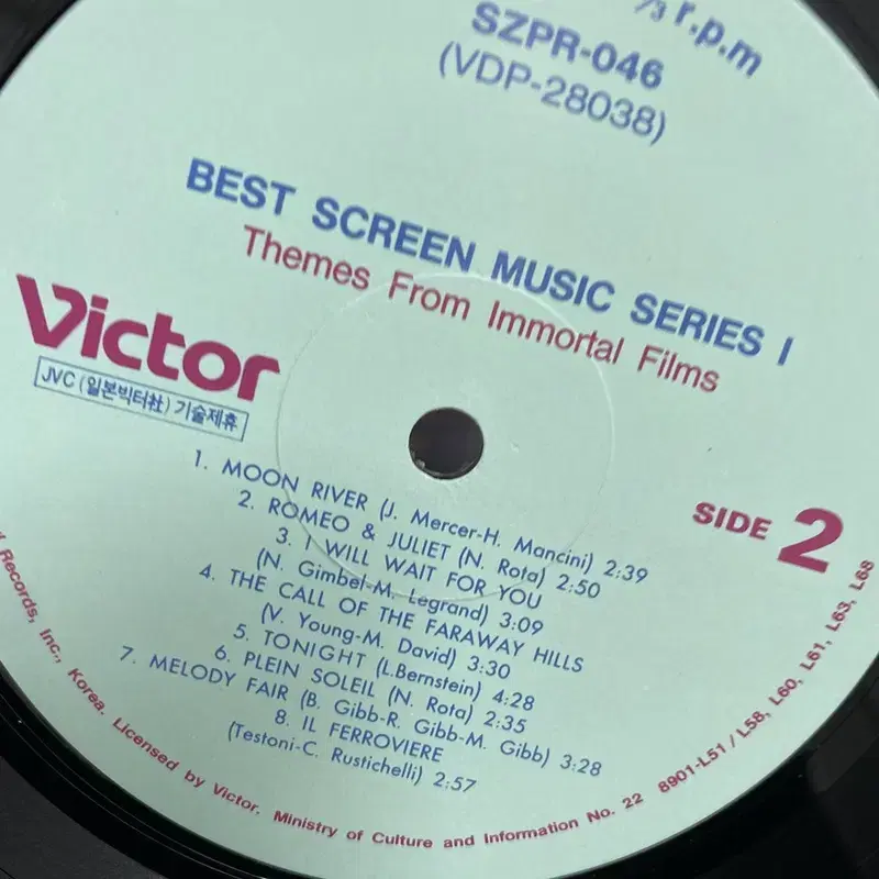 BEST SCREEN MUSIC SERIES  LP / AA665