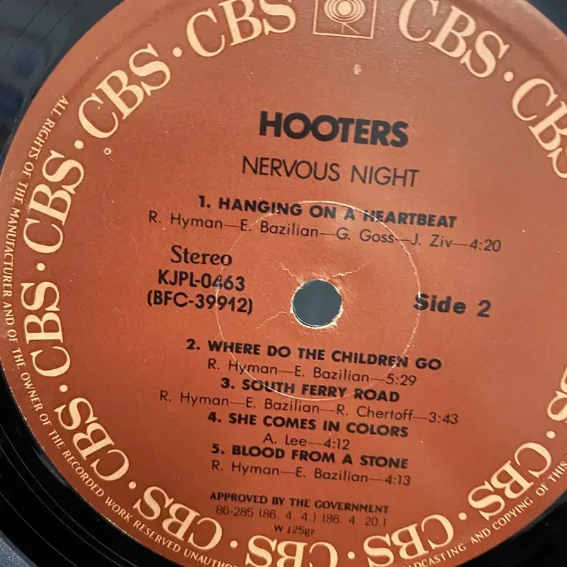 HOOTERS   LP / AA774