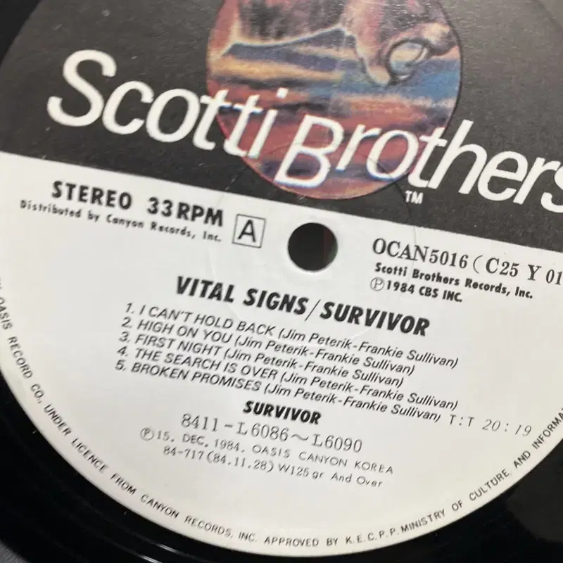 SURVIVOR VITAL SIGNS LP / AA782