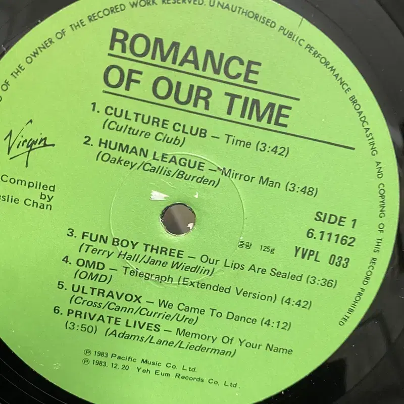 ROMANCE OF OUR TIME LP / AA783