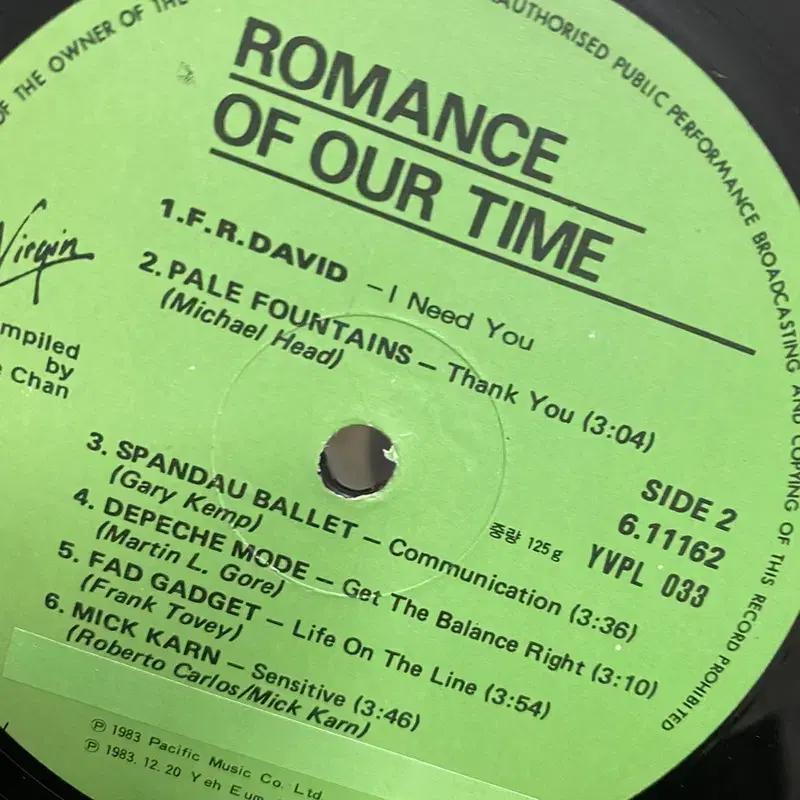 ROMANCE OF OUR TIME LP / AA783