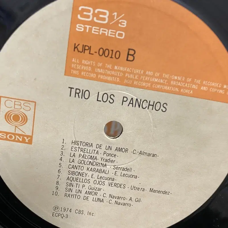 TRIO LOS PANCHOS LP / AA3449