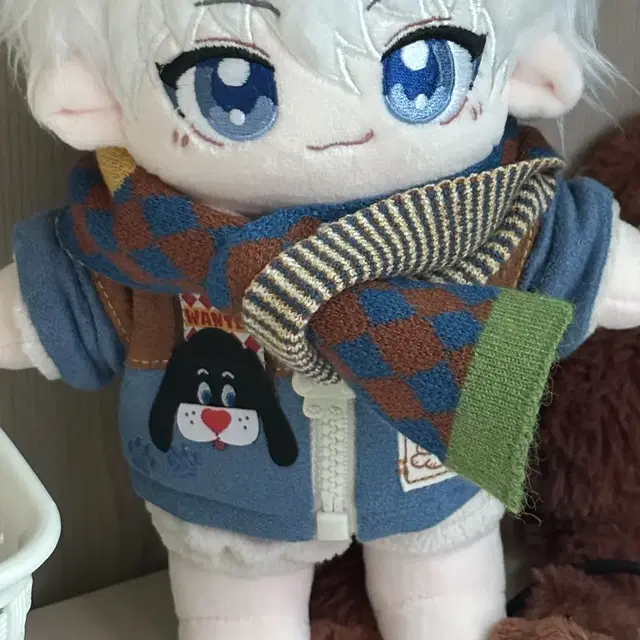 두유옷장 리버시블 블루 20cm 인형 옷