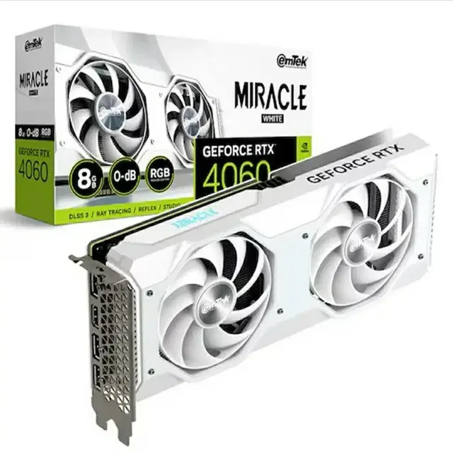 새제품 | RTX 4060 이엠텍 WHITE D6 8GB 그래픽카드