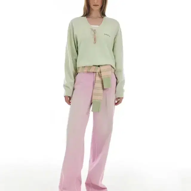 그로브 MAT STRAIGHT DENIM PANTS_PINK