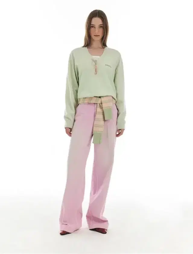 그로브 MAT STRAIGHT DENIM PANTS_PINK