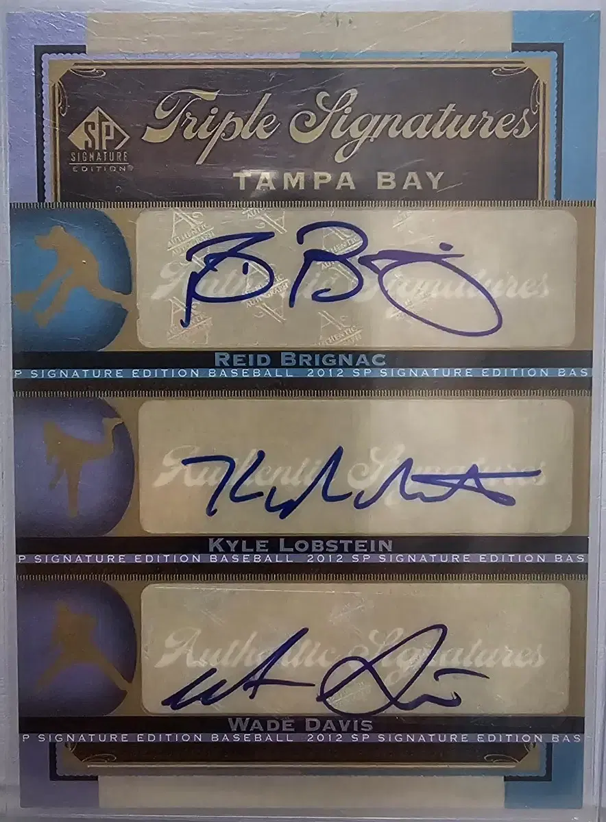 2012 SP Reid Brignac/Kyle Robstein/Wade Davis Triple Auto