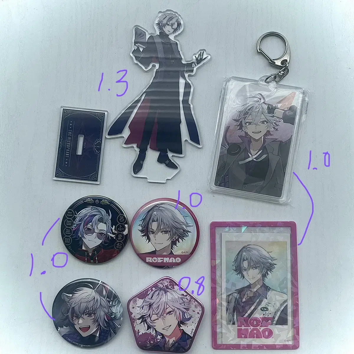 NIJISANJI Fuwaminato Goods acrylic Canbadge keyring Cheki