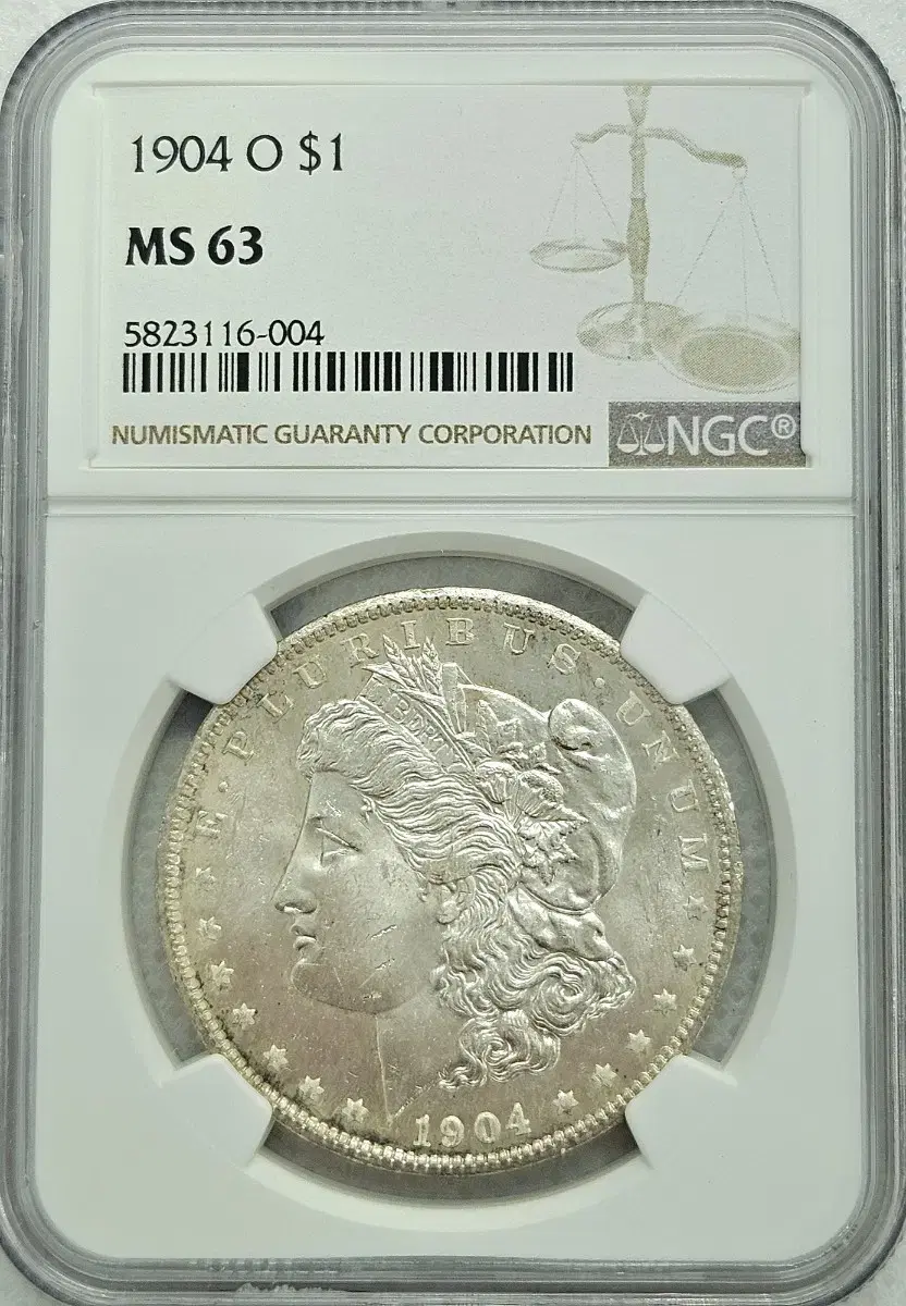 1904-O $1 Silver Morgan Dollar  MS 63등급