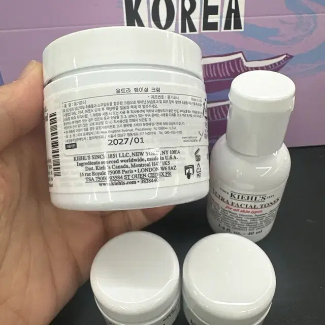 새상품)키엘 울트라훼이셜 수분크림 125ml+토너