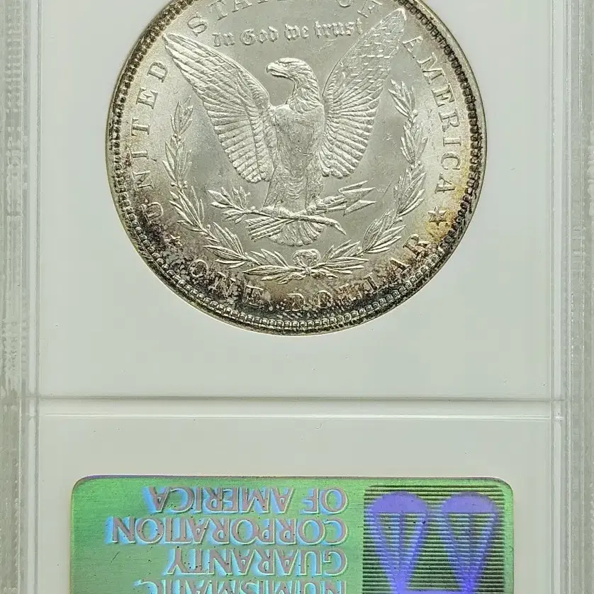 1887년 Morgan 90% Silver Dollar MS64등급