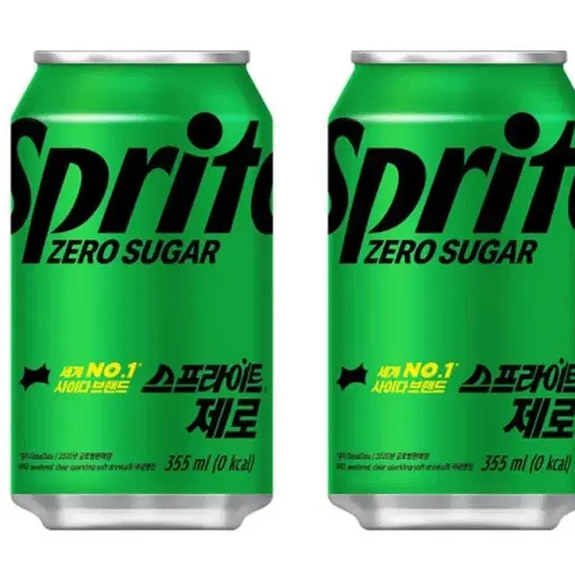 코카)스프라이트제로캔355ML  x 6