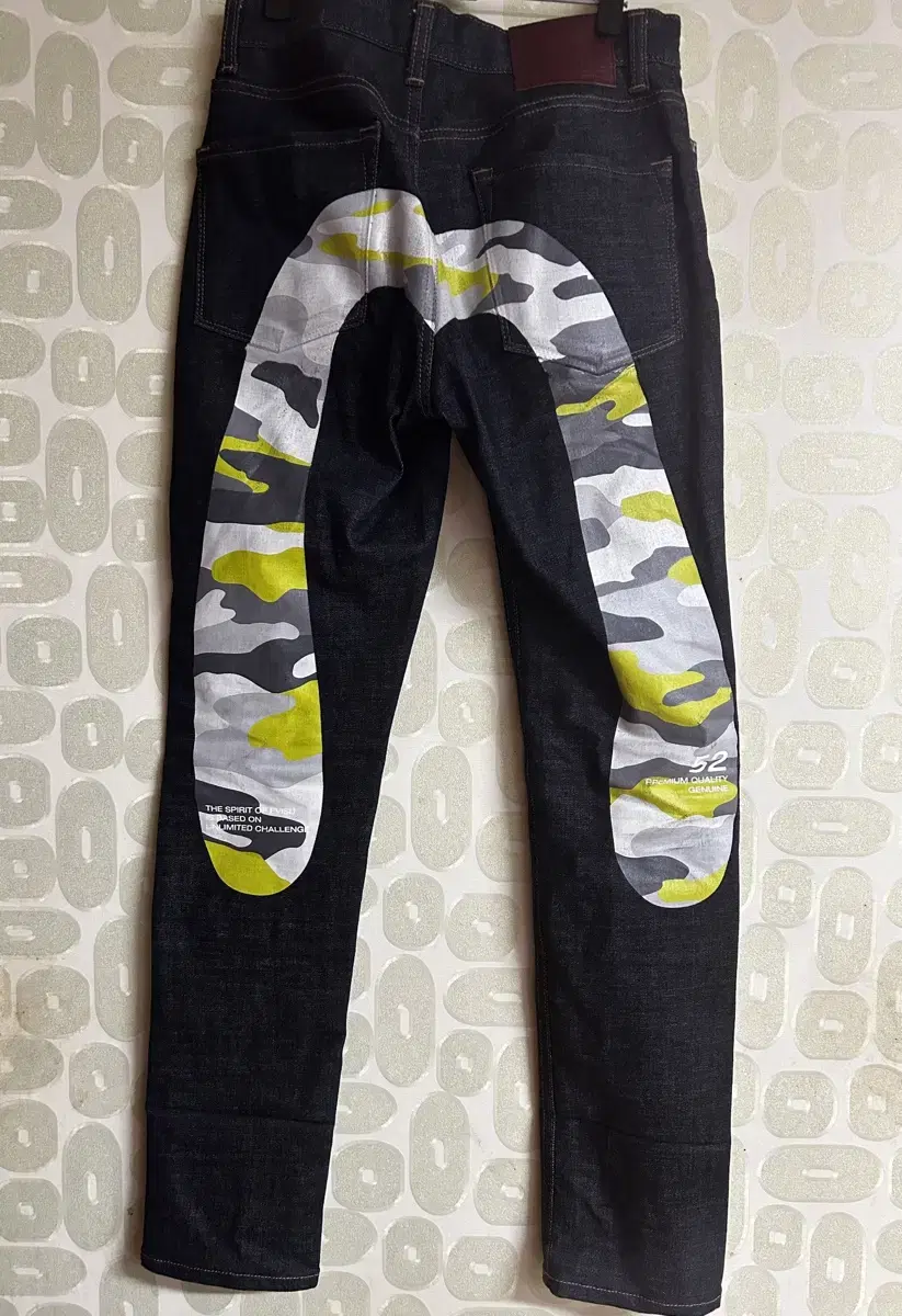 Evisu Neon Camo Big Logo Denim Pants