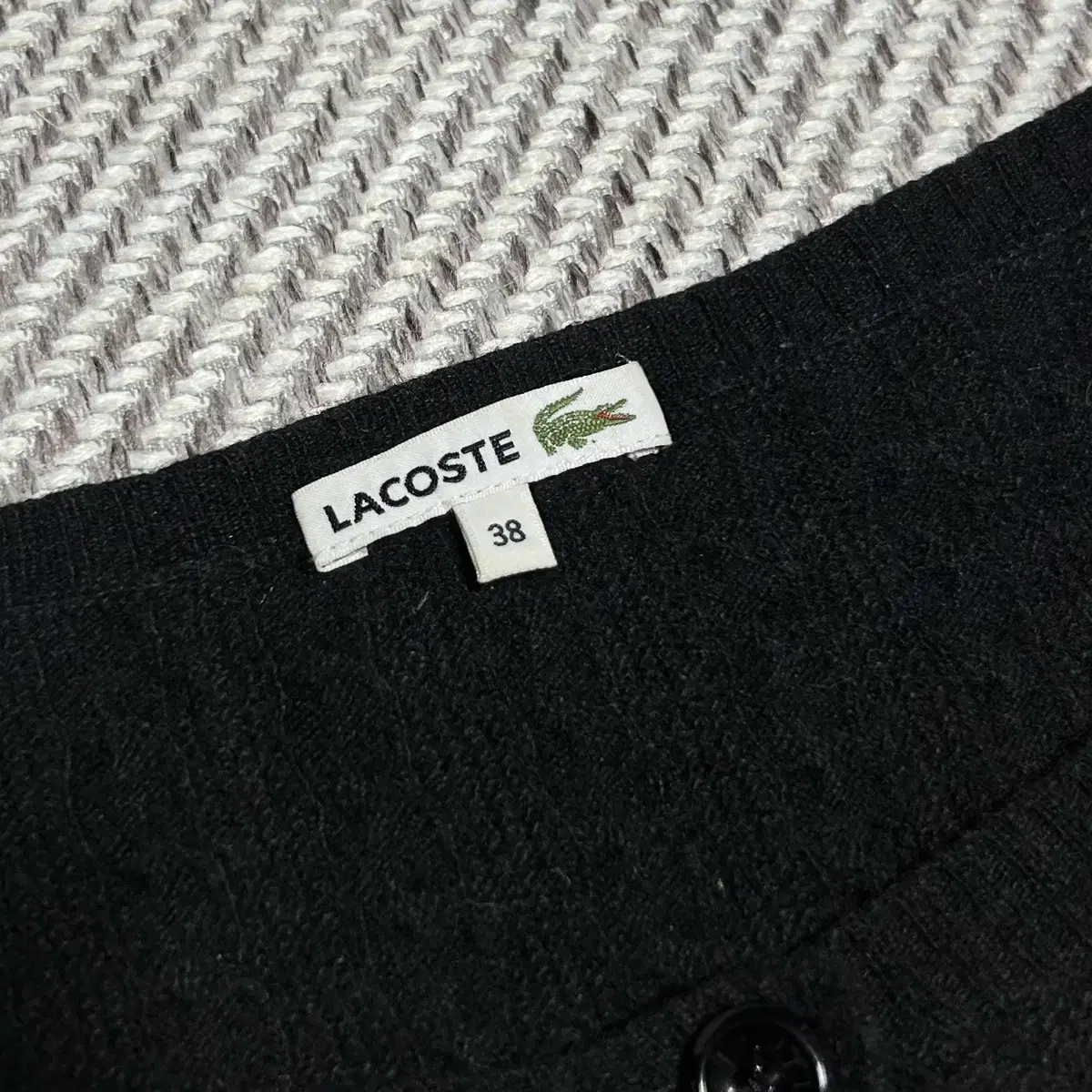 [ M ] Lacoste 라코스테 울 케이블 니트 가디건