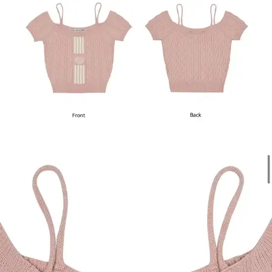 라티젠 L4 CABLE OFFSHOULDER KNIT(PINK)