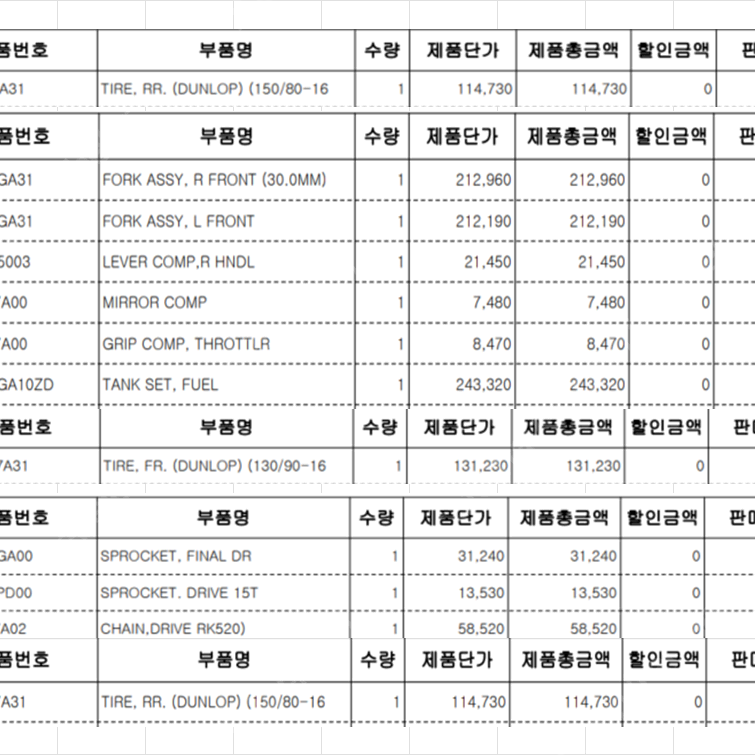 22년식 레블 500 블랙유광